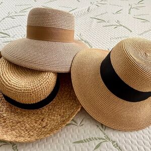 Sun Hat Women's.3 /or 1. NWOT Beautiful High Quality Sun Hats Raffia/Seagrass